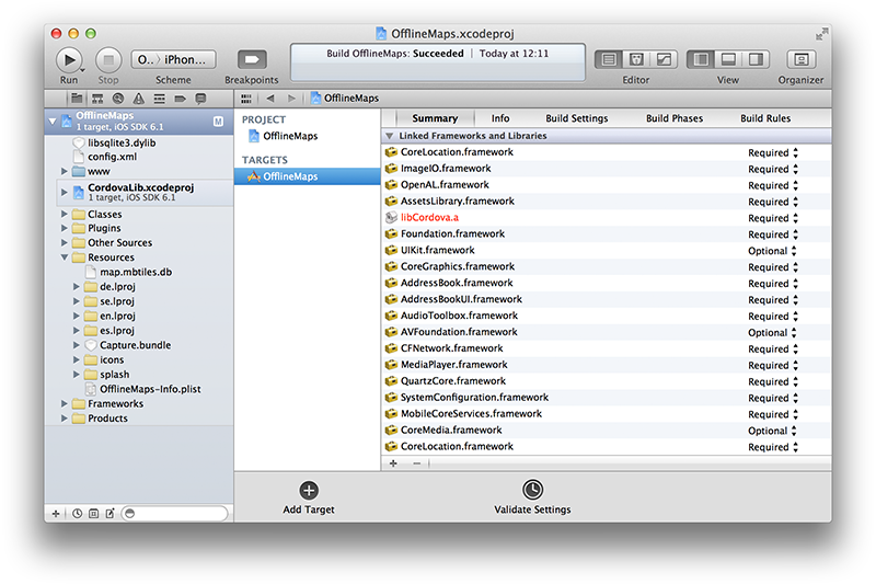 Adding the sqlite library in xCode Step 1